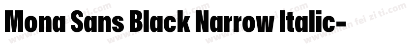 Mona Sans Black Narrow Italic字体转换